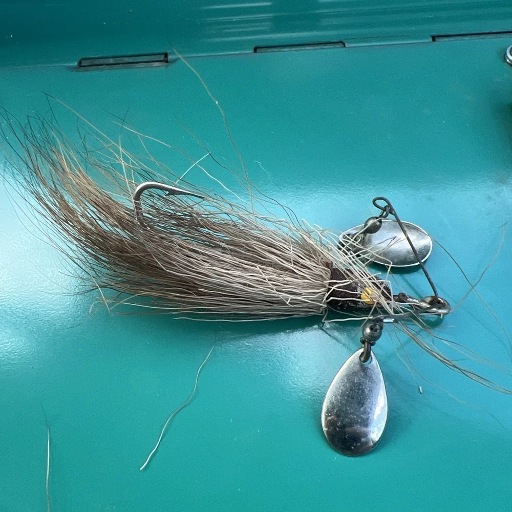 Vintage Horsehair/Bucktail Twin Spinner Lure